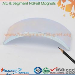 Arc Tile Motor NdFeB Magnets Color Zinc